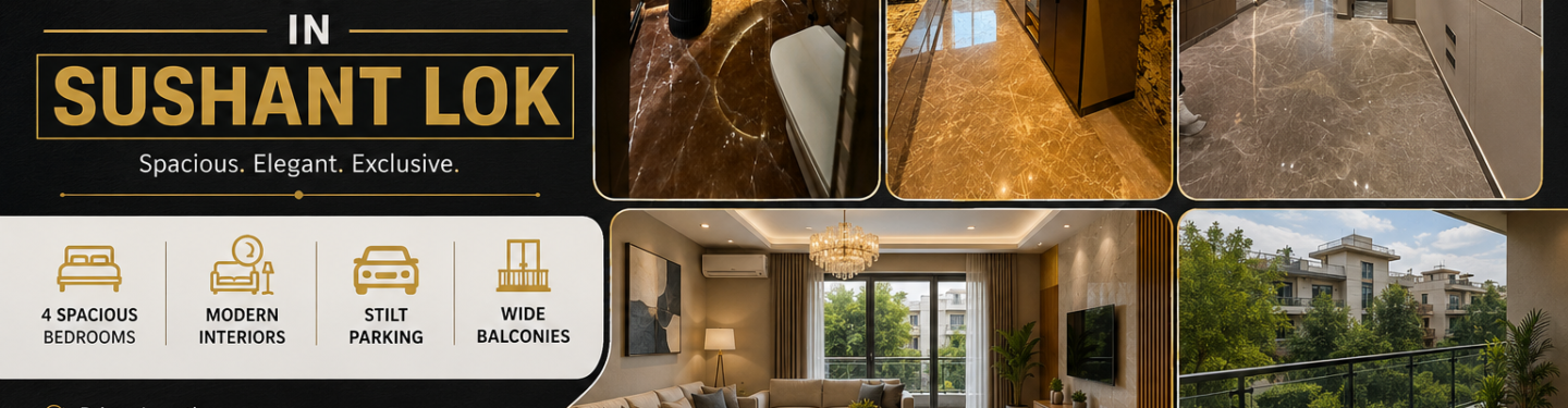 4 bhk builder floor in Sushant Lok