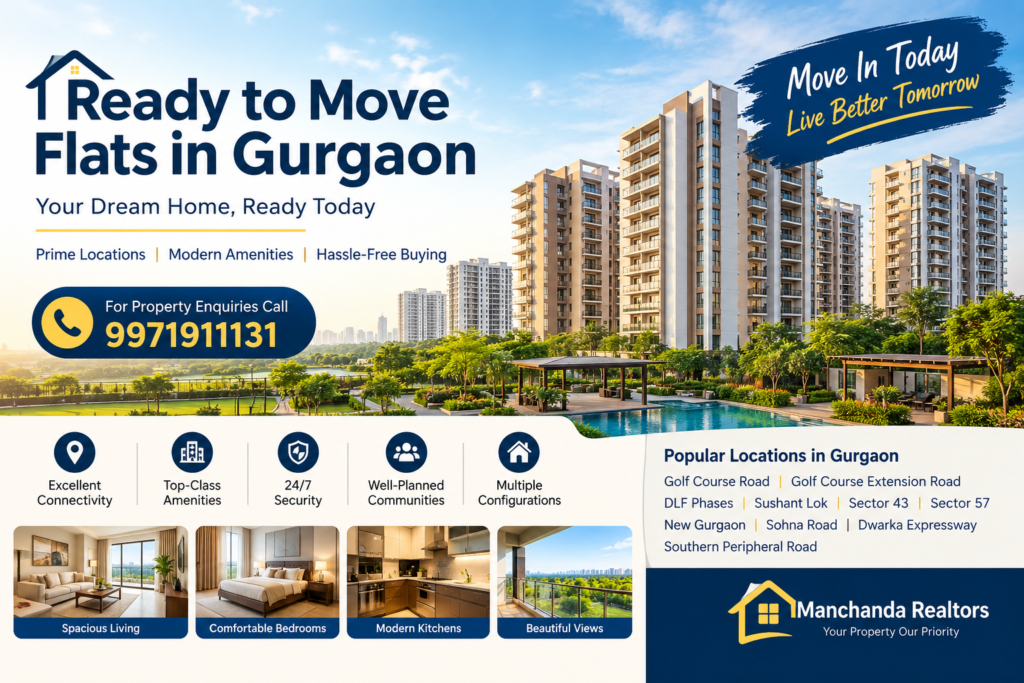 Ready to Move Flats in Gurgaon | 9971911131