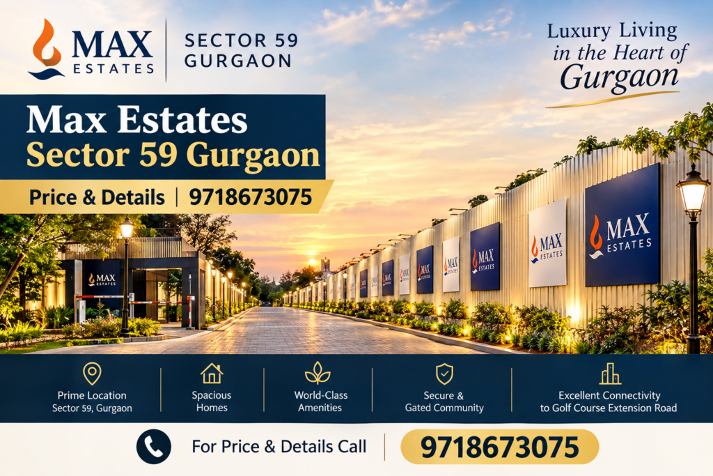 Max Estates Sector 59 Gurgaon | Price & Details | 9718673075