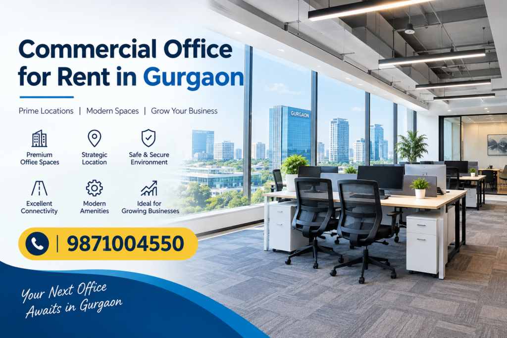Commercial Office for Rent in Gurgaon | 9871004550