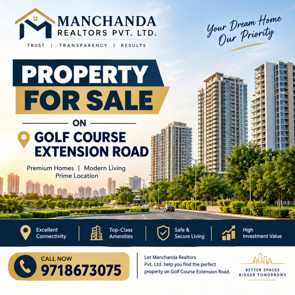 Property for Sale on Golf Course Extension Road | 9718673075