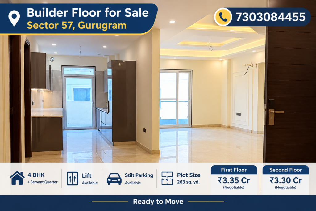What Is a Builder Floor | Buy in Sector 57 Gurgaon | 7303084455